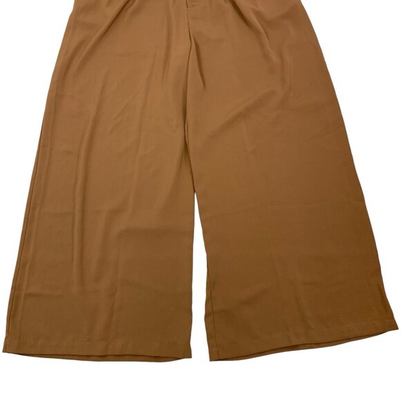 Tron Jori Pants XL Tan Wide Leg Trousers Boho Minimalist Chic - Picture 3 of 7